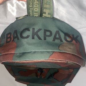 Off White Camo Bookbag
